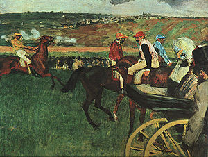 Edgar Degas painting At the Races0202