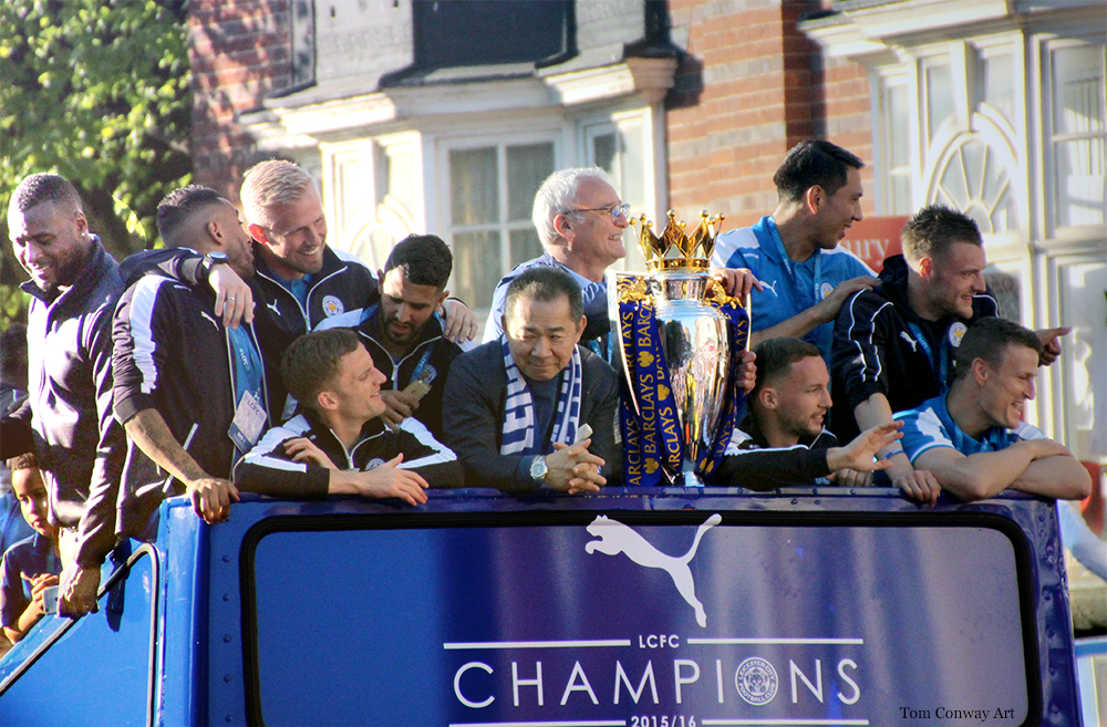 lCFC Leicester City Football Club Victory parade premier  league Champions 2015/2016