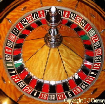 Photo of a roulette wheel