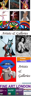art gallery directory display advert, for adult and erotic art, glamour and fashion photography, contemporary, and digital artists.