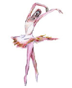 Collectors postcard with ballerina print from Zazzle
