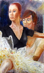 painting , Rudolf Nureyev and ballerina Bryony Brind 