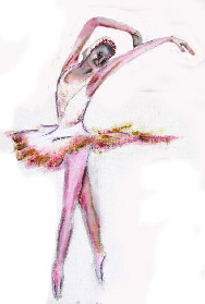 The ballerina, extract from a painting  by Tom Conway