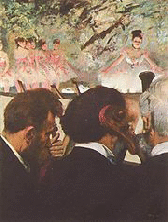 degas , musicians in the orchestra