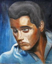 an original oil painting of Elvis presley 