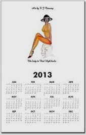 vintage style pinup girl calendar