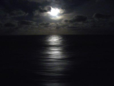 Photo of moonlight on the atlantic