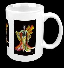 Mug with vintage hollywood style fashion gown design 1920s,  gifts.