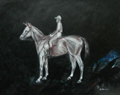 Horse art, canvas print, paintingof a racehorse 