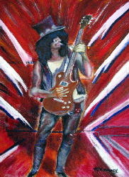 slash guns n roses poster or canvas print  by T J Conway