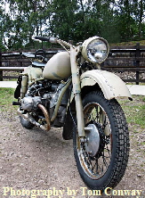 vintage military motorcycle photograph
