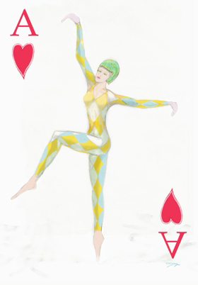 ace of hearts playing card design digital art by Tom Conway