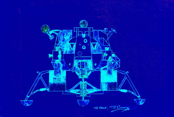 eagle apollo lunar module in blue s02