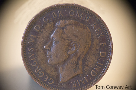 halfpenny 1943 British copper coin