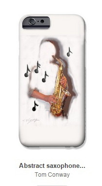 Buy Phone cases with saxophone player and other unusual designs