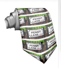 penny lane beatles music tie design 