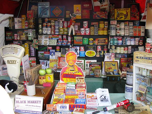 vintage sweet shop display