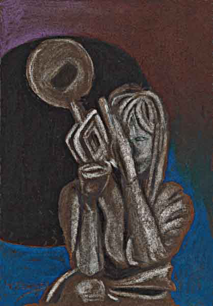 woman with trumpet s0402